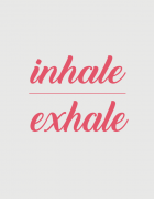 Υφασμάτινη τσάντα με στάμπα Inhale Exhale