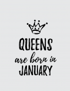 Μπλουζάκι με τύπωμα Queens are born in January