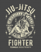 Μπλουζάκι με τύπωμα Jiu Jitsu Fighter