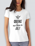 Μπλουζάκι με τύπωμα Queens are born in July