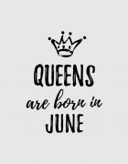 Μπλουζάκι με τύπωμα Queens are born in June