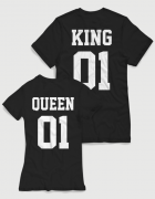 Μπλουζάκια με στάμπα KING - QUEEN 01