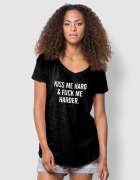 Μπλουζάκι με στάμπα Kiss me hard