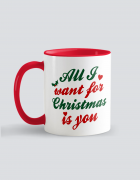 Κούπα κεραμική με εκτύπωση All i want for Christmas