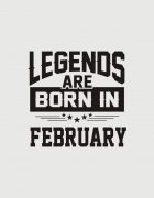 Μπλουζάκι με στάμπα Legends are born in February