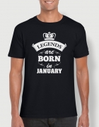 Μπλουζάκι με στάμπα Legends are born in January