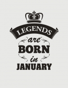 Μπλουζάκι με στάμπα Legends are born in January