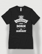 Μπλουζάκι με στάμπα Legends are born in January