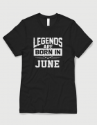 Μπλουζάκι με στάμπα Legends are born in June