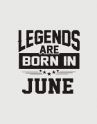 Μπλουζάκι με στάμπα Legends are born in June