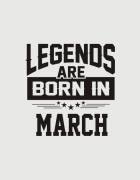 Μπλουζάκι με στάμπα Legends are born in March