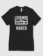 Μπλουζάκι με στάμπα Legends are born in March