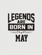 Μπλουζάκι με στάμπα Legends are born in May