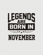 Μπλουζάκι με στάμπα Legends are born in November