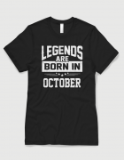 Μπλουζάκι με στάμπα Legends are born in October