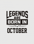 Μπλουζάκι με στάμπα Legends are born in October