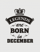 Μπλουζάκι με στάμπα Legends are born in December
