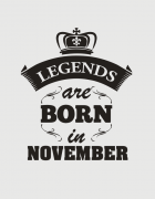 Μπλουζάκι με στάμπα Legends are born in November