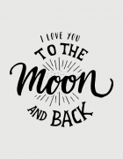 Κούπα κεραμική με τύπωμα Love to the moon and back