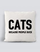 Μαξιλάρι με τύπωμα Cats because people suck