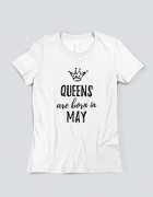 Μπλουζάκι με τύπωμα Queens are born in May
