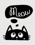 Μαξιλάρι με τύπωμα Meow