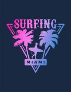 Μπλουζάκι με τύπωμα Surfing Miami