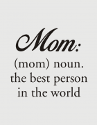 Υφασμάτινη τσάντα με στάμπα Mom: the best person