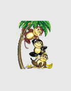 Μπλουζάκι με στάμπα Monkeys