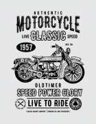 Μπλουζάκι με τύπωμα Αuthentic Classic Motorcycle