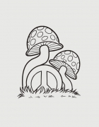 Μπλουζάκι με στάμπα Mushroom