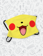Μάσκα παιδική με τύπωμα Pika Pika Face 