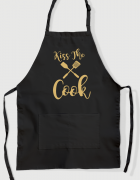 Ποδιά μαγειρικής με εκτύπωση Kiss the cook