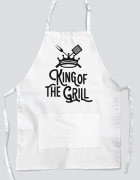 Ποδιά μαγειρικής με εκτύπωση King of the grill