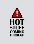 Ποδιά μαγειρικής με εκτύπωση Hot Stuff coming through