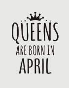 Μπλουζάκι με στάμπα Queens are born in April