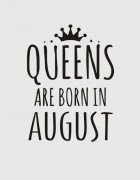 Μπλουζάκι με στάμπα Queens are born in August