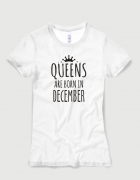 Μπλουζάκι με στάμπα Queens are born in December