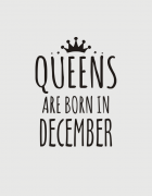 Μπλουζάκι με στάμπα Queens are born in December