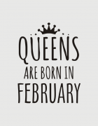Μπλουζάκι με στάμπα Queens are born in February