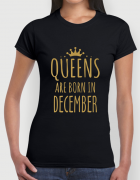 Μπλουζάκι με τύπωμα Queens are born in December