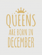 Μπλουζάκι με τύπωμα Queens are born in December