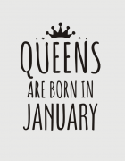 Μπλουζάκι με στάμπα Queens are born in January