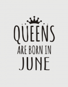 Μπλουζάκι με στάμπα Queens are born in June