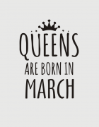 Μπλουζάκι με στάμπα Queens are born in March