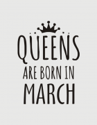 Μπλουζάκι με στάμπα Queens are born in March