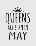 Μπλουζάκι με στάμπα Queens are born in May