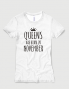 Μπλουζάκι με στάμπα Queens are born in November