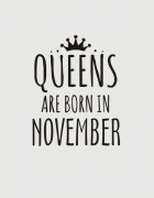 Μπλουζάκι με στάμπα Queens are born in November