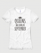Μπλουζάκι με στάμπα Queens are born in September